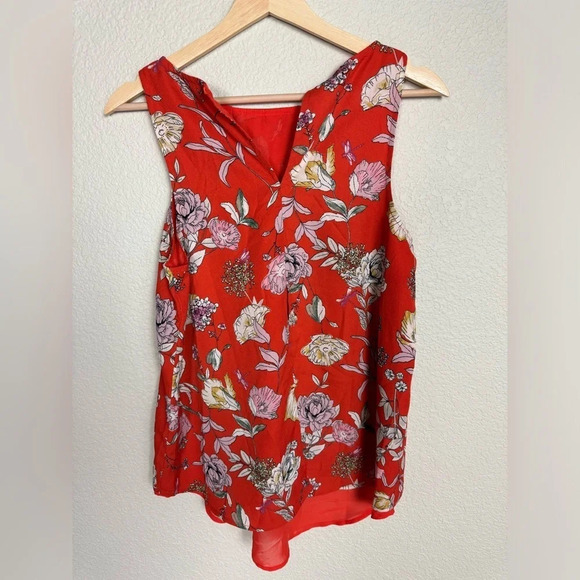 Rachel Roy The Label Multicolor Floral Sleeveless High-Low Top Size Medium - Picture 3 of 13